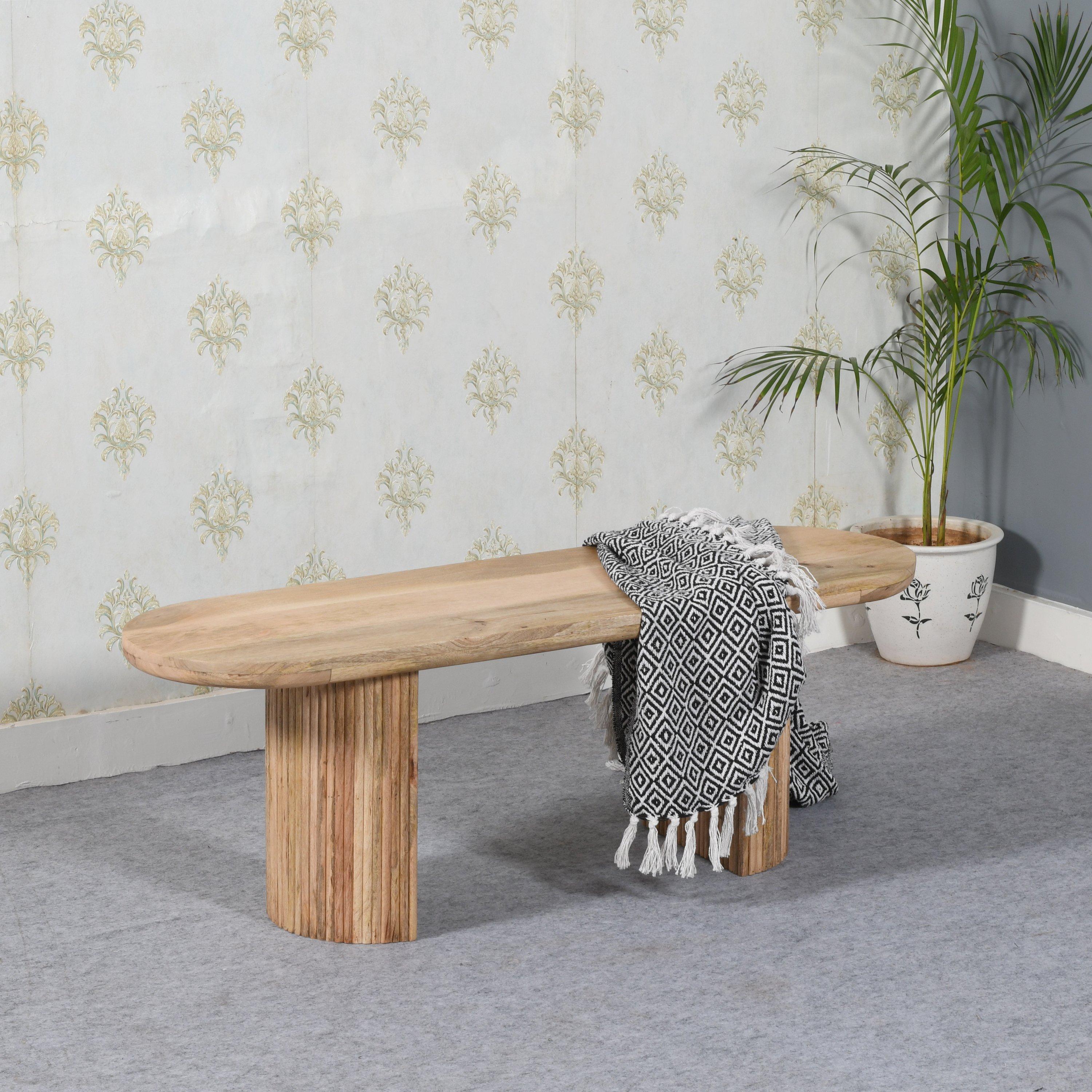 Royal Solid Mango Wooden Dining Bench